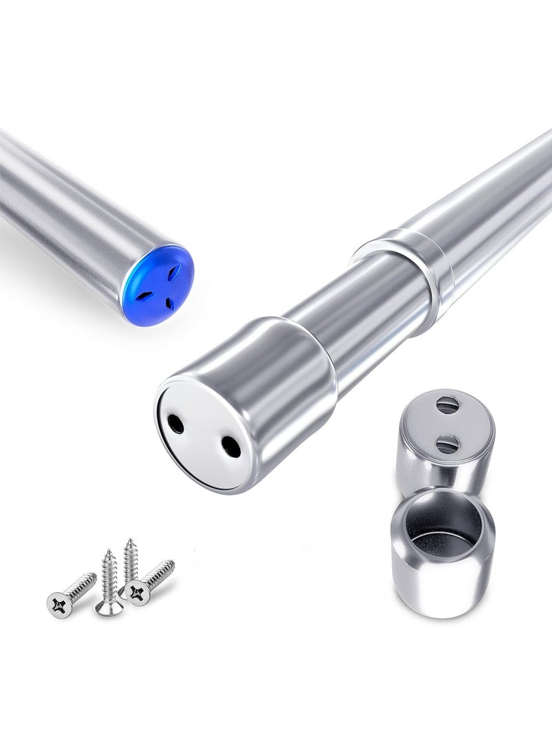 Wardrobe Rail and Fittings 57 100 cm – Stainless Steel Extendable Clothes Rail Pole with End Sockets & Screws Heavy Duty & Rust Resistant for Wardrobe, Shower, Balcony, Windows - Image 1